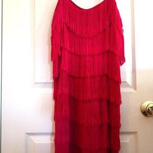 Hot Pink 1920's Flapper Style Dress